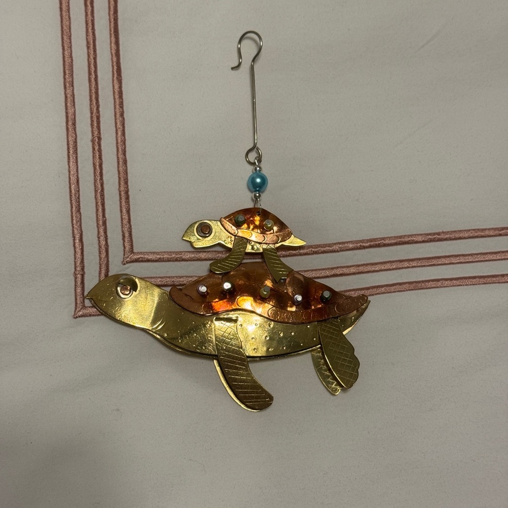 Gold Turtle Ornament